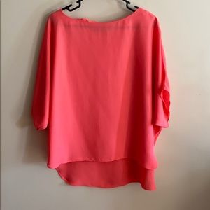 Rose&Olive coral blouse with sleeves women’s med